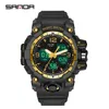 Armbandsur Sanda 6030 Top Brand Sports Men's Watches Military Quartz Watch Man Waterproof Artwatch For Men Clock Relogios