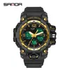 Polshorloges sanda 6030 topmerk sport herenhorloges militaire kwarts horloge man waterdichte polshorloge voor mannen klok relogios