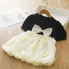 Robes de fille Version coréenne de Baby Rose Princess Robe for Girls Clothes 2024 Summer