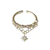 Anneaux Style Fashion Zircon Star Pendant Gold plaqué ouverture pour femmes Luxury Elegance Jewelry Party Ring Set Drop Livrot Dheri
