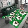 3D fotbollsplan matta för barn rum mjukt golvmatta mikrofiber stora matta barn tvättbar baby rum lek matt pojkar matta
