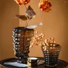 Vasos coloridos com parafusos pendurados vasos de vidro de parafuso artesanato de decoração de flores Arranjo de flores