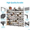 Supports de stockage Racks 10 niveaux étagère d'organisateur à chaussures empilable pour l'entrée contient 80 paires s grand espace Saving 230213 Drop de Dho87