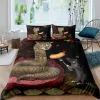 Set de cama de serpiente Cubierta de edredón de edredón de animales salvajes con cubiertas de almohadas de reina para niños Adultos Decoración de la habitación del dormitorio