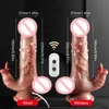 Realistisk Dick Remote Control Dildo Telescopic Push Vibrator Tongue-Licking Sexy Toys for Women Adult Simulated Penis Masturbator