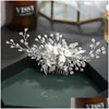 Clip per capelli Barrette in stile Bridal Combuscolo Flower Accessori padella fatti a mano dieci gocce gioielli per la consegna Hairjewelry dhctw