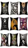 107 Designs Halloween taies d'oreiller Halloween Witch Pumpkin Design Cushion Cover Cover Square Base Wirew Slip Halloween Dec9174225