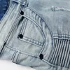 Jeans Biker masculino Destrucias de mezclilla Destructura de mezclilla