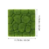 Decorative Flowers 5pcs Artificial Moss Mat Simulation Rocks Wall Hanging Decoration Turf Panels Tiles Grass Lawn For Home