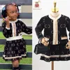 New Children's Sweater Set Girls Fashion Lettre de mode imprimer mignon jupe cardigan tricotée 2 pièces vêtements de bébé 1-7t automne et hiver