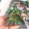 70g Natural Aura Rainbow Titanium Bismuth Quartz Cluster Cluster Stone Spécimens Vug Reiki Healing Mineral Rock Gemstone Decor