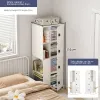 Chambre ménage multicouche à porte unique pliage de rangement armoire de rangement casier pliable armoire à poussière étagères