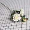 Decorative Flowers 1pcs Artificial Silk For Wedding Decoration Beautiful Roses Branch Fake 3 Heads