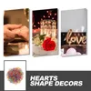Vase Heart Vase Fillerバレンタインデコレーションクリスタルデスクトップ装飾日のアクセサリーアクリルテーブル
