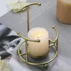 Kerzenhalter Halter Iron Candlestick Nordic Ornament Elegante geometrische Kerzeninhaber für Esstisch Urlaub Jubiläum Schlafzimmer Dekoration