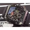 Data de luxo Richardmill Watch Mechanics Wristwatch Watchets Baixa preços baixos Marca Mecânica Buckles de borracha Squeleto resistente a choque