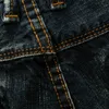 Jeans masculin créateur de mode nouvellement jeans rétro grn bleu slim fit jeans déchiré pantalon masculin vintage pantalon denim de coton décontracté hombre t240409