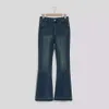 Jeans womens pantaloni micro svantati in vita alta con fit elastico e jeans perforati per le donne