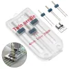 Kit Double Stitch 2/90 3/90 4/90 9 Grooves 3 storlekar Twin Needles Wrinkled Presser Foot Sewing Machine Fitings