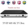 Box Hot Nordic One Box TVIP605 Android+Linux Dual System Streaming Media Player Smart IP TV Box OTT SBOX 5G Dual WiFi 4K TV Box