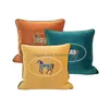 Cushion/Decorative Pillow Cushion Decorative Croker Horse Design Embroidered Sofa Er Pillowslip Pillowcase Without Core Home Bedroom C Dhoux