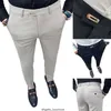 Casual Slim Fit Mens Dress Spodnie Streetwear Pełna długość garnituru Mężczyźni Mężczyźni Wysokiej jakości dżentelmen biuro