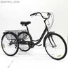 Bikes 26 Inch Pedal Tricyc 7-speed Manual Elderly Transportation Tricyc High Carbon Steel Adult Freight Bicyc With Basket L48