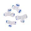 Omgekeerde osmose Snelle connector 1/4 "3/8" OD Slang T -shirt Koppeling 4 Weg gelijkwaard