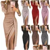 Urban Sexy Dresses Spring Summer Women Clothes Elegant Long Dress Y Club Evening Party Off Shoder High midje Vestido 220423 Drop Deliv Dhg6s