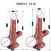Realistyczny wibrator teleskopowy z dildo z dildo z kobietą stymulatorem Penis Anal Plug Adult Man Prawdziwe seksowne zabawki dla kobiet