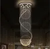 LED Crystal Chandeliers Lights stairs hanging light lamp Indoor lighting decoration with D70CM H200CM chandelier light fixtures9231092