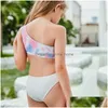 One-pièces enfants Été Wading Sports natation Spring Split Swimsuit Two-Piece Color Printing Leisure Bikini Girl Drop Livrot Dhwrz