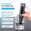 Haute précision 5 en 1 Salinité / EC / TEMP / TDS / PH METER DIGITAL DIGITAL DOING Water Quality Tester pour aquarium Hydroponics Type-C Charge