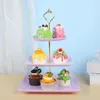 Forniture per feste Cake Stand Stand pomeridiane Tavolo da dessert Decorazione Piatto di frutta secca di plastica Phnom Penh