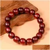 Bracelet de santal de brin de brin Boule de chapelet en bois de rosaire en bois naturel pour les hommes et les femmes