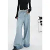 Dżinsy damskie vintage workowate w obrębie dżinsowe spodnie koreańskie emo 2000s y2k harajuku 90s estetyczne duże spodnie tandetne ubrania