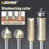 HUHAO 1PC 1/4 Schaftmühlenschneider Wolfram Carbid oberen Boden Bündel schnitzen Router Bit Holz hochqualitativ hochwertiges Holzwerkzeugwerkzeug