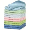 12pcs Tétons de lavage doux de salle de bains de salle de bain pour le corps de table du corps comptoir nettoyage des couleurs assorties 13x13 pouces serviettes à main