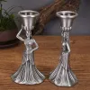 Retro egyptiska enstaka ljusstake Holder Decoration Nordic Living Room Candlelight Dinner Staty of Isis Patron Saint Candlesticks 0409