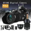 24x zoom ottico zoom hd fotocamera digitale polo d7100 3illion pixel focus automatico video dslr video a tre lenti all'aperto 240407