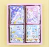 Partihandel 16st/set Cute Kawaii Purple Melody Style Notepad Student Daily Memos Learning Mini Notepads for Kids Festival Present School Supplies