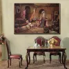 Jean Gerome Classic Artwork Arabic Carpet Merchant Arabs Living Landscape Poster Canvas Painting Wall Art Pictures Home Decor