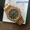 AP Tourbillon Wristwatch Royal Oak Offshore 26320or Mécanique automatique 18K Rose Gold Luxury Mens Watch