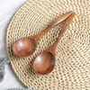 Spoons 1PCS Wooden Spoon Kitchen Chinese Style Natural Wood Soup Tableware Cooking Honey Coffee Mixing