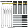 Metall Mechanical Bleistift 0,3/0,5/0,7/0,9/1,3/2,0 mm Kunstzeichnung Automatisch Bleistift Ersatz HB Leads Nachfüllungen Heimschule Vorräte