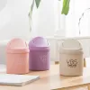 1~10PCS Mini Desktop Bin Small Trash Can Tube With Cover Bedroom Trash Garbage Can Clean Workspace Kitchen Storage Home Desk Box