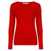 Women's Blouses LADIES PLAIN TSHIRT WOMANS LONG SLEEVE SCOOP NECK T SHIRT TOP PLUS