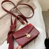 Drawstring Waxed PU Leather Handbags For Women Vintage Wide Bow Handle Brand Designer Ladies Shoulder Crossbody Bags Messenger