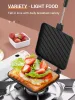 Sandwich Maker Nonstick Grilled Cheese Maker High Temperature Resistant Multifunctional for Breakfast Pancakes Toast Omelets