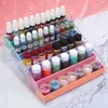 Multi-layer opbergdoos siliconenvorm voor comestic lippenstift nagellak pigment flessen rekhouder organisator uv epoxy hars mal